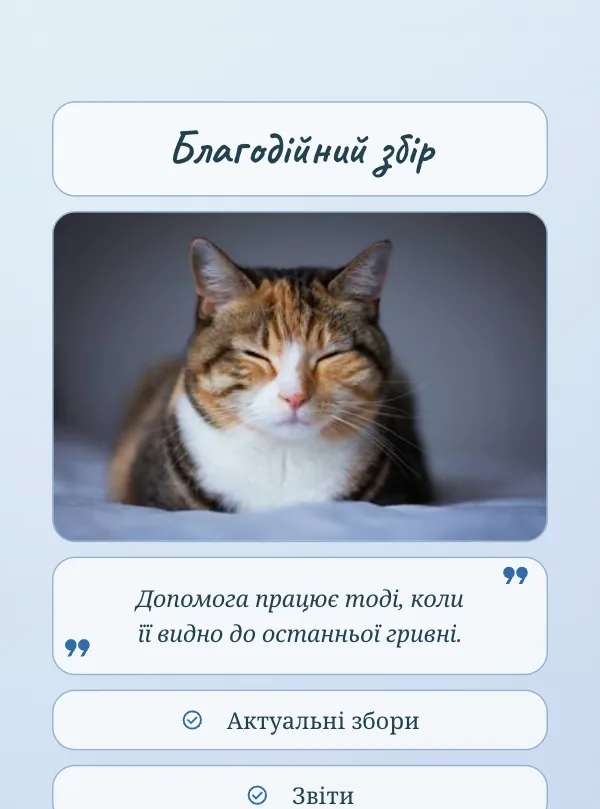 Благодійність · рукописна